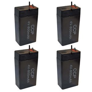 باتری سیلد اسید 4 ولت سی سی پی مدل 4v 800mah ظرفیت 800 میلی آمپر ساعت بسته چهار عددی
